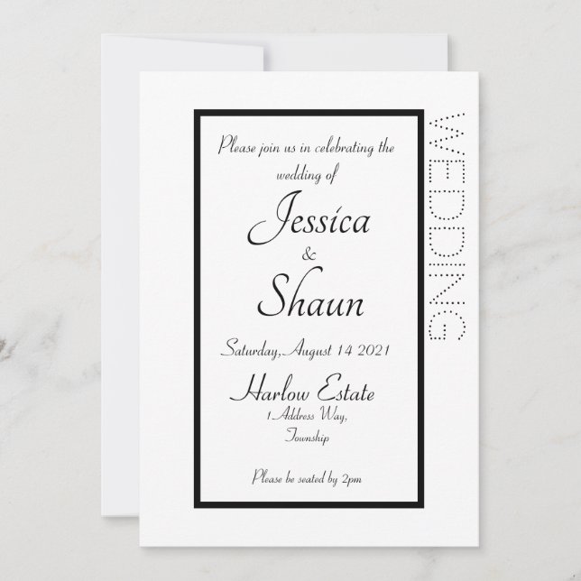 Simple Modern Invitation White (Front)