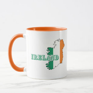 Simple Modern ireland irish Art Map Flag Souvenir Mug