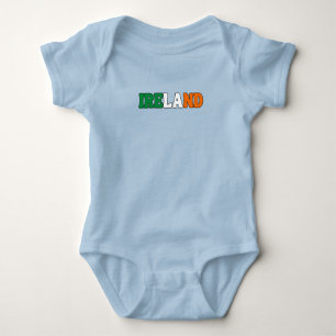 Simple Modern Ireland National Flag Apparel Baby Bodysuit