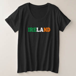 Simple Modern Ireland National Flag Apparel Plus Size T-Shirt