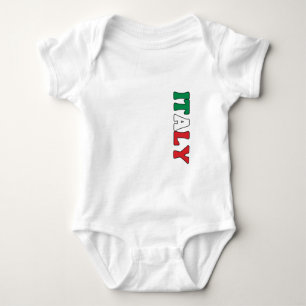 Simple Modern Italy National Flag Apparel Baby Bodysuit