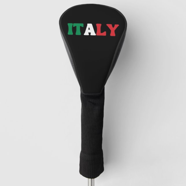 Simple Modern Italy National Flag Apparel Golf Head Cover (Front)