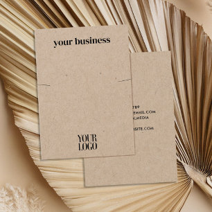 Simple Modern Kraft Jewellery Earring Display Card