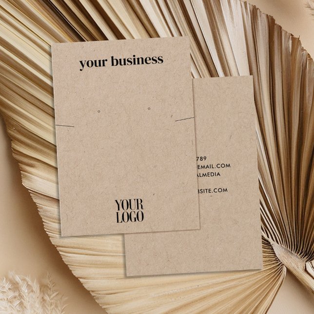 Simple Modern Kraft Jewellery Earring Display Card (Creator Uploaded)