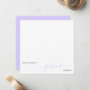 Simple modern lavender script card