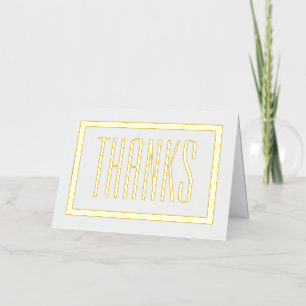 Simple Modern Lettering Thanks Foil Greeting Card