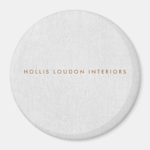 Simple Modern Light Grey Linen "look" Magnet