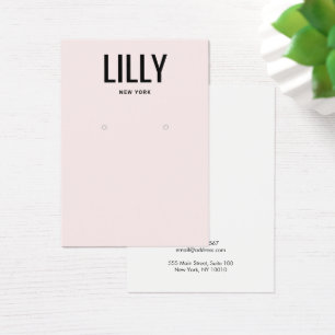 Simple Modern Light Pink Earring Display Card