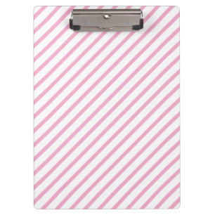 Simple Modern Light Pink Line Stripe Clipboard