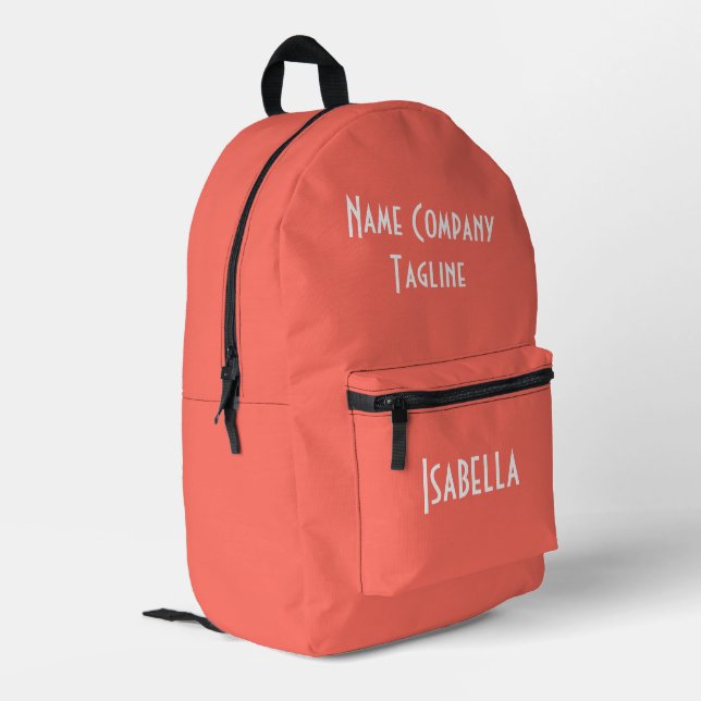 Simple Modern Living Coral Printed Backpack (Back Corner Left)