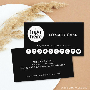 Simple Modern Logo Business Loyalty Card
