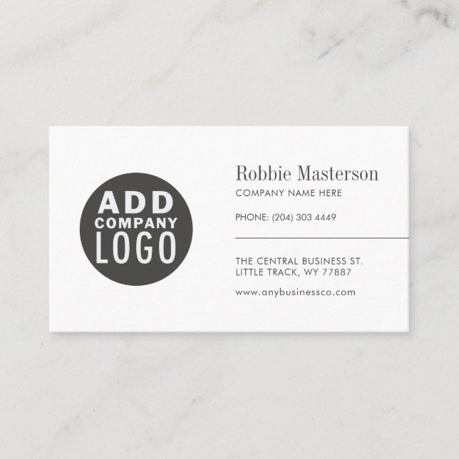 Simple Modern Logo Minimalist Business Card (Front)