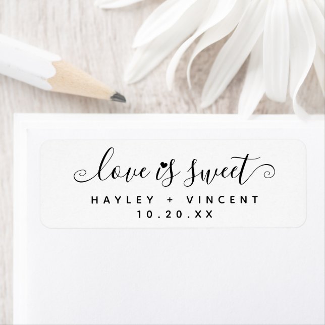 Simple Modern Love Is Sweet Script Names Wedding (Insitu)