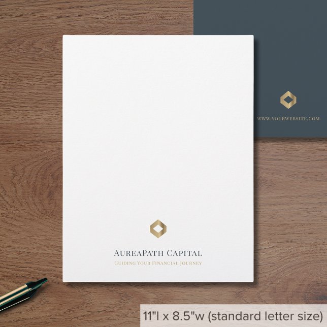 Simple Modern Luxury Gold Logo Custom Letterhead (Creator Uploaded)