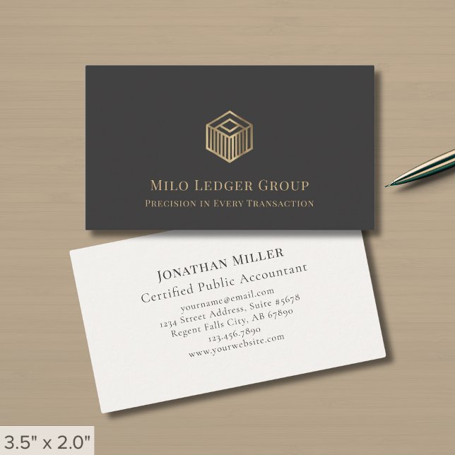 Simple Modern Luxury Logo Business Card (Creator Uploaded)