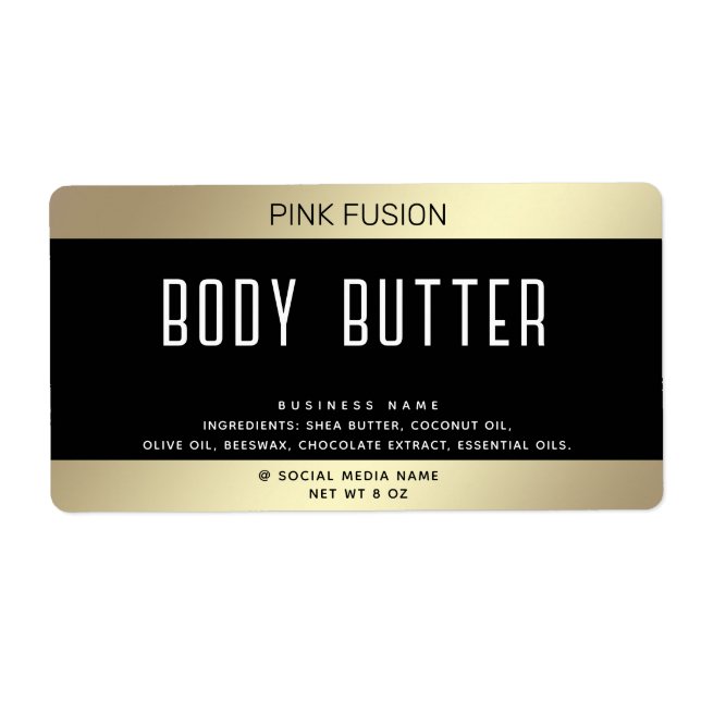 Simple modern luxury typography black gold (Front)
