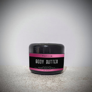 Simple modern luxury typography black pink label