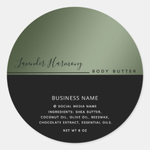 Simple modern luxury typography black product  cla classic round sticker