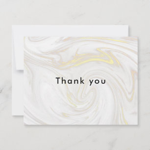 Simple Modern Marble Personalised Business Thank You Card