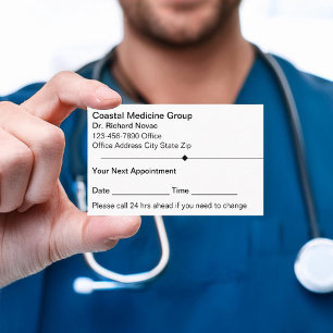 Simple Modern Medical Appointment Card Combination