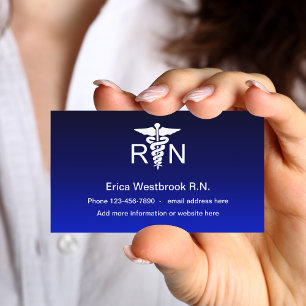 Simple Modern Medical Registered Nurse Business Card