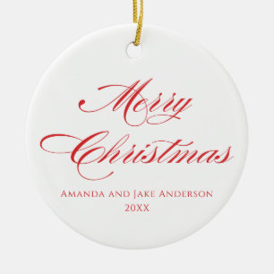 Simple Modern Merry Christmas Ceramic Tree Decoration