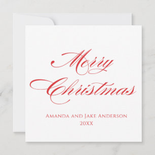 Simple Modern Merry Christmas Holiday Card