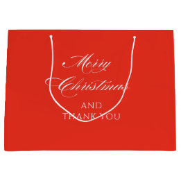 Simple Modern Merry Christmas Large Gift Bag