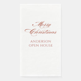 Simple Modern Merry Christmas Napkin