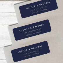 Simple Modern | Midnight Blue | Return Address
