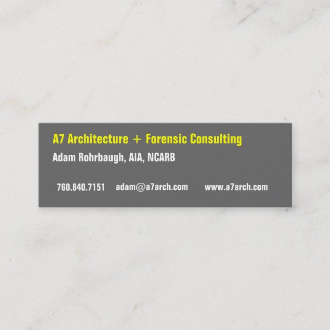 Simple - Modern Mini Business Card (Front)