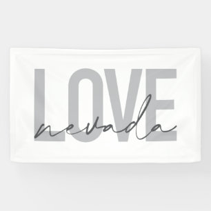 Simple, modern, minimal, cool design Love Nevada Banner