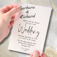 Simple Modern Minimal Cover Wedding
