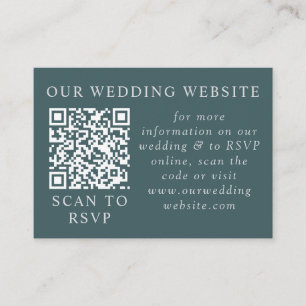 Simple Modern Minimal Eucalyptus Web QR Code Enclosure Card