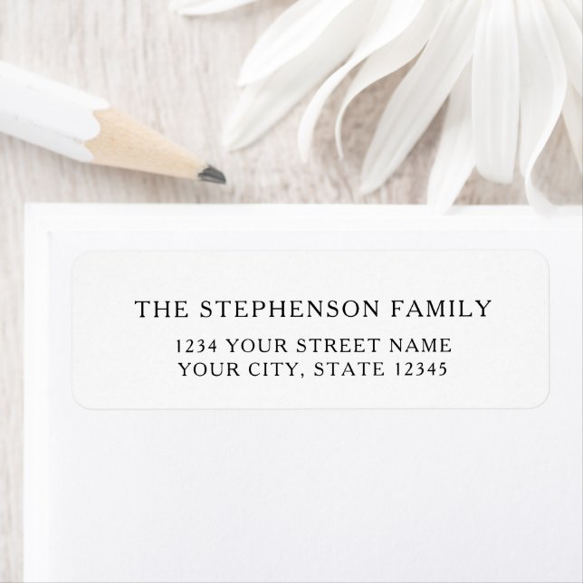 Simple Modern Minimal Family Return Address (Insitu)