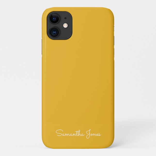 Simple Modern Minimal Ochre Case-Mate iPhone Case (Back)