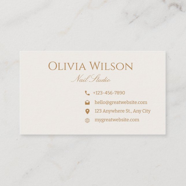 Simple Modern Minimal Professional Business Card (Back)