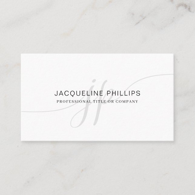 Simple Modern Minimal Professional  Business Card (Front)