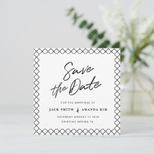 Simple Modern minimal Script Wedding save the date