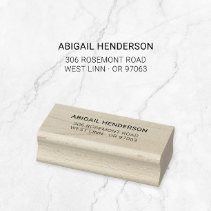 Simple Modern Minimal Typography 10   Wooden Rubber Stamp