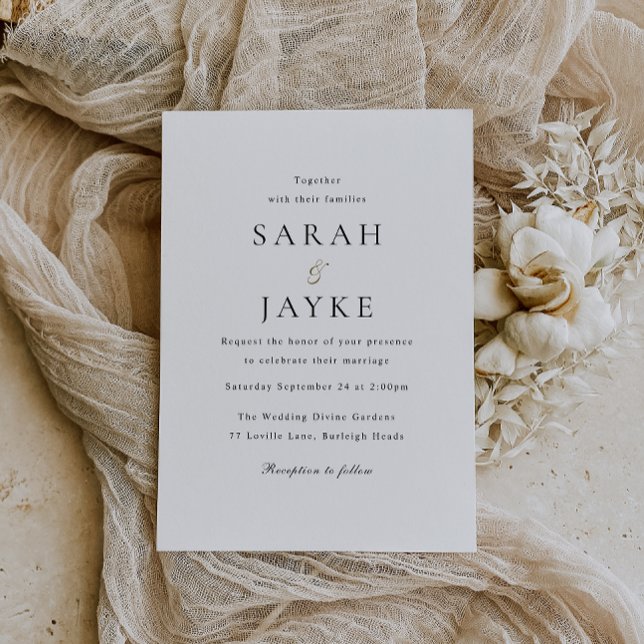 Simple Modern Minimal Wedding Invitation (Creator Uploaded)