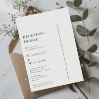 Simple Modern Minimal Wedding Rehearsal Dinner