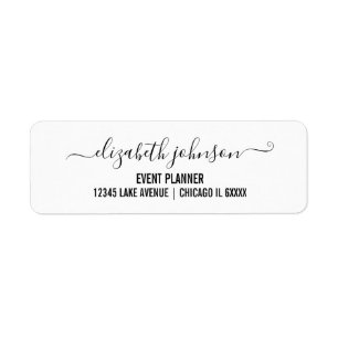 Simple Modern & Minimalist Address Label White