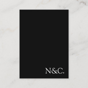 Simple Modern Minimalist Black And White Wedding Enclosure Card