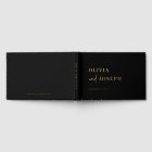 Simple Modern Minimalist Black | Wedding Gold Foil