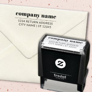 Simple Modern Minimalist Business Return Address Self-inking Stamp