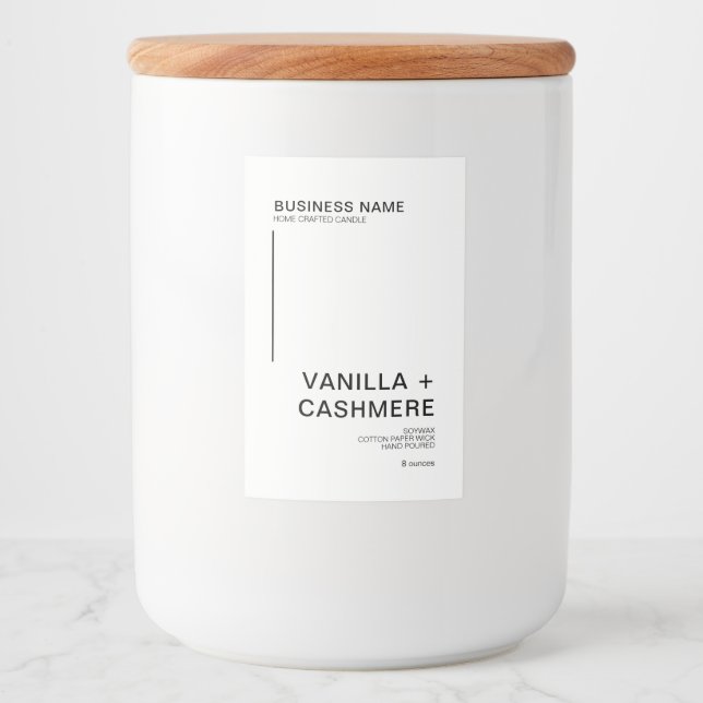 Simple Modern Minimalist Candle Label (Front)