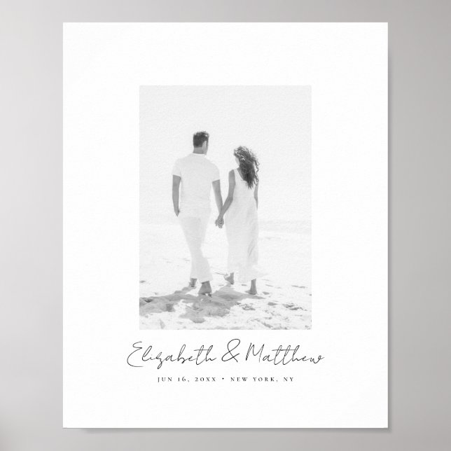 Simple Modern Minimalist Chic Photo Alternative Poster (Front)