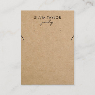 Simple Modern Minimalist Earring Display QR Code Business Card