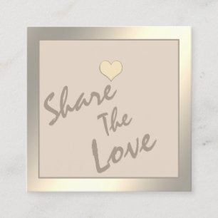 Simple modern minimalist gold referral card